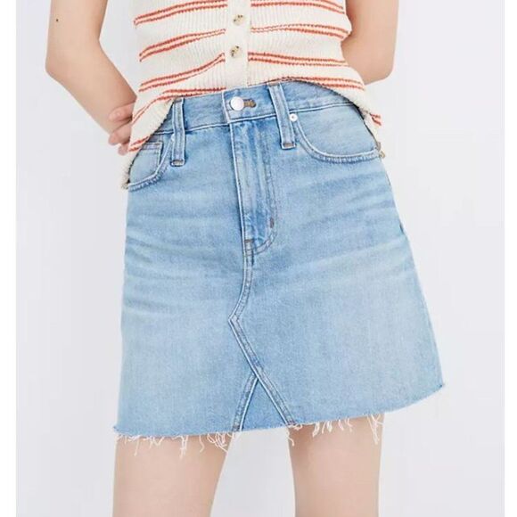 Madewell Dresses & Skirts - Madewell Rigid Denim A-Line Mini Skirt in Lovell Wash